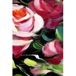 Obraz olejny ręcznie malowany Kwiaty 60x90cm Róże