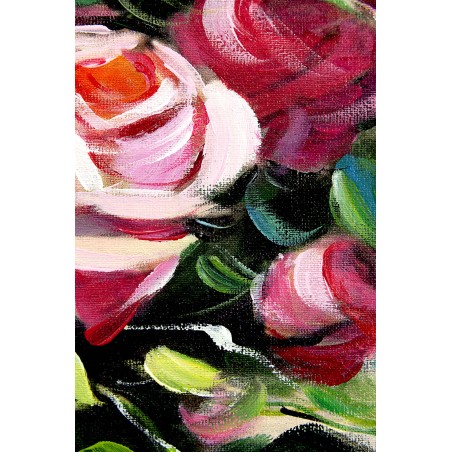  Obraz olejny ręcznie malowany Kwiaty 60x90cm Róże