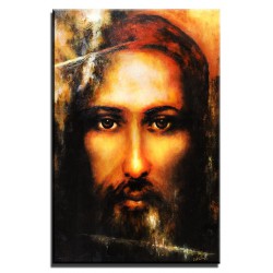  Obraz olejny ręcznie malowany z Jezusem Chrystusem z Całunu Turyńskiego 60x90 cm