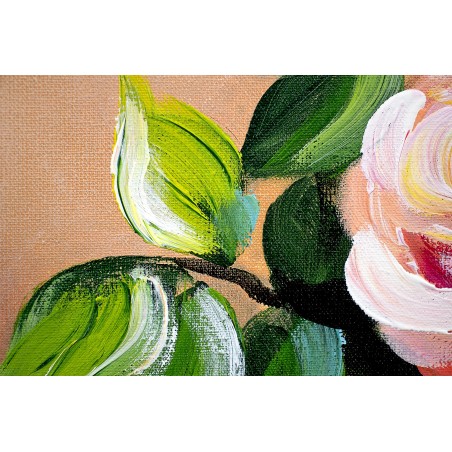  Obraz olejny ręcznie malowany Kwiaty 60x90cm Bukiet róż