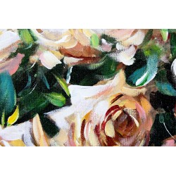  Obraz olejny ręcznie malowany Kwiaty 60x90cm Róże