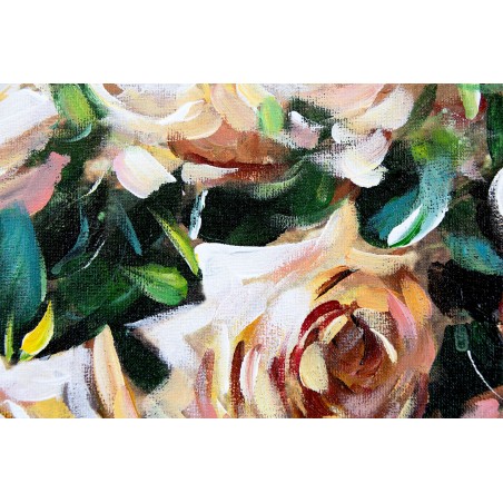  Obraz olejny ręcznie malowany Kwiaty 60x90cm Róże
