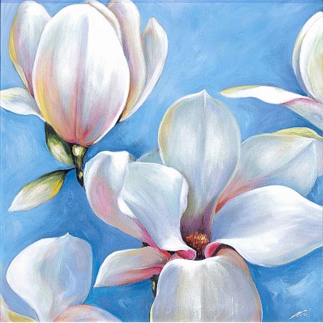 Obraz olejny ręcznie malowany Pąki 60x60cm