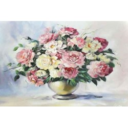  Obraz olejny ręcznie malowany Kwiaty 60x90cm