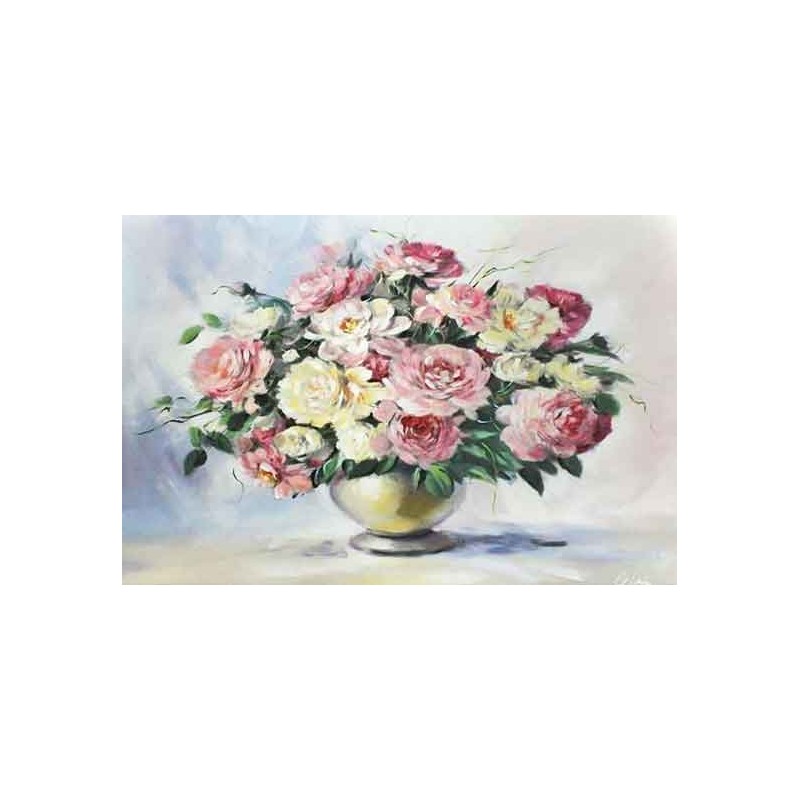  Obraz olejny ręcznie malowany Kwiaty 60x90cm