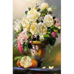  Obraz olejny ręcznie malowany Kwiaty 60x90cm