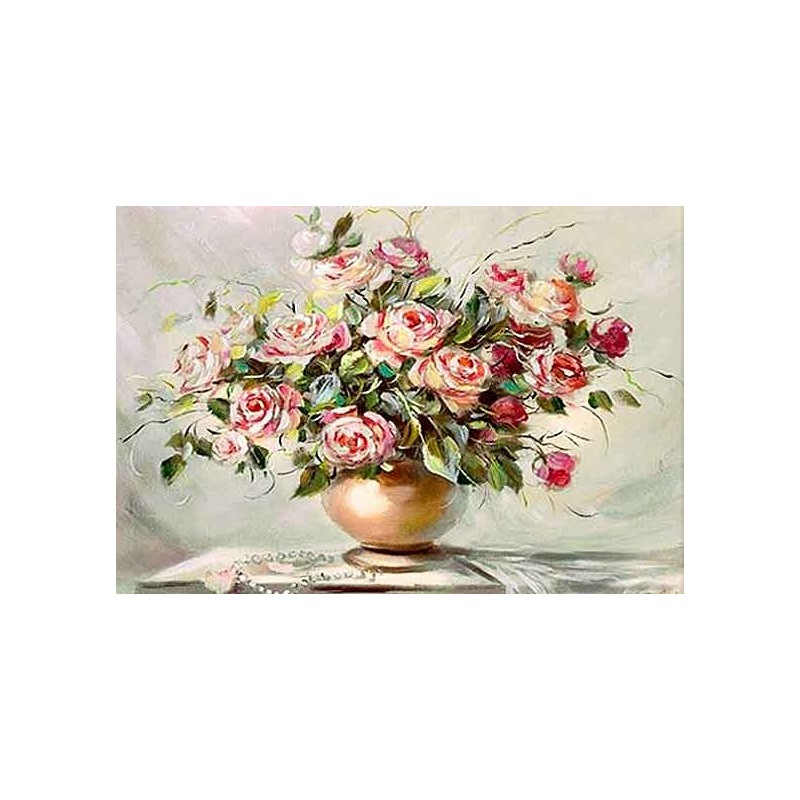  Obraz olejny ręcznie malowany Kwiaty 50x70cm Róże