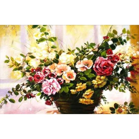  Obraz olejny ręcznie malowany Kwiaty 60x90cm Róże