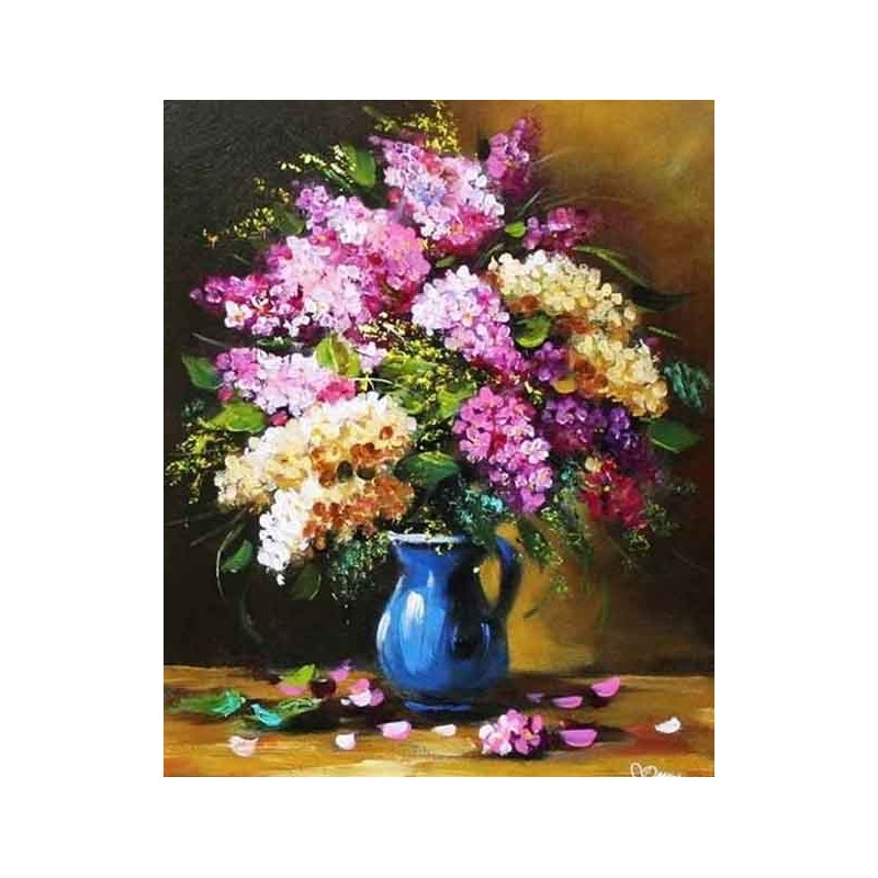  Obraz olejny ręcznie malowany Kwiaty bzu 40x50cm