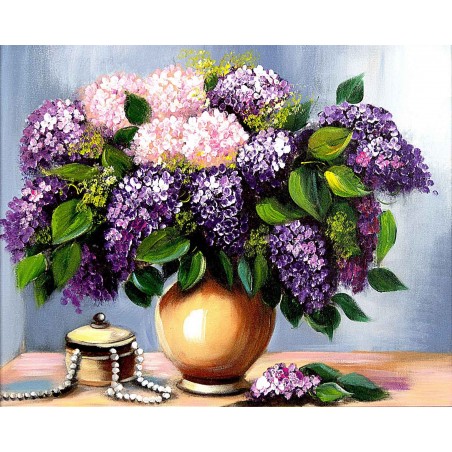  Obraz olejny ręcznie malowany Kwiaty bzu 40x50cm