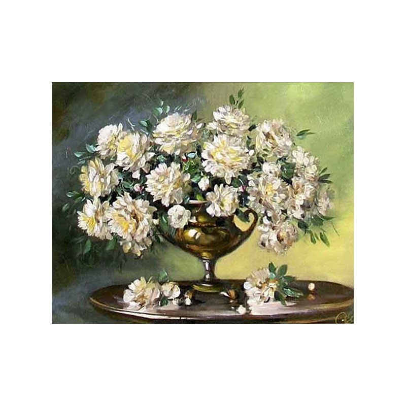  Obraz olejny ręcznie malowany Kwiaty 40x50cm