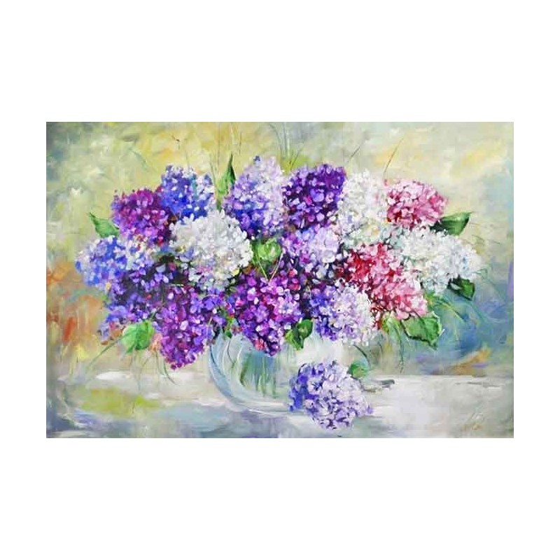  Obraz olejny ręcznie malowany Kwiaty bzu 60x90cm