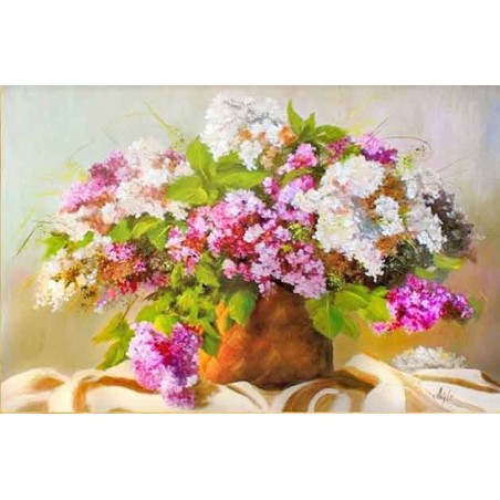  Obraz olejny ręcznie malowany Kwiaty 60x90cm