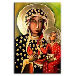  Obraz Matki Boskiej Częstochowskiej 60x90 cm obraz olejny na płótnie