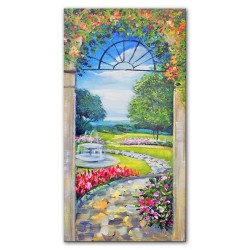 Obraz olejny ręcznie malowany Pejzaż 35x70cm