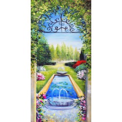  Obraz olejny ręcznie malowany Pejzaż 35x70cm