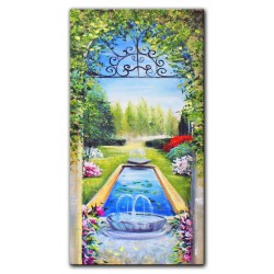 Obraz olejny ręcznie malowany Pejzaż 35x70cm
