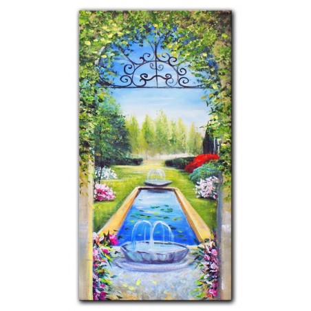  Obraz olejny ręcznie malowany Pejzaż 35x70cm