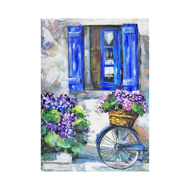  Obraz olejny ręcznie malowany 50x70cm Miejska uliczka