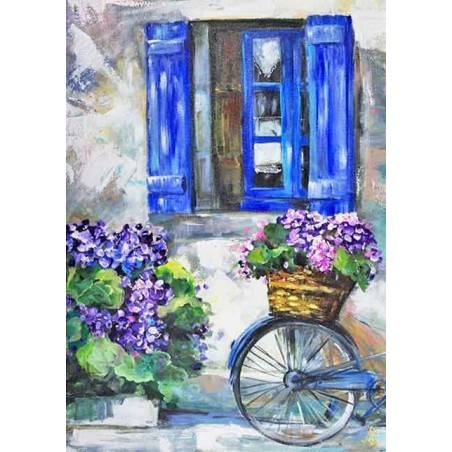  Obraz olejny ręcznie malowany 50x70cm Miejska uliczka