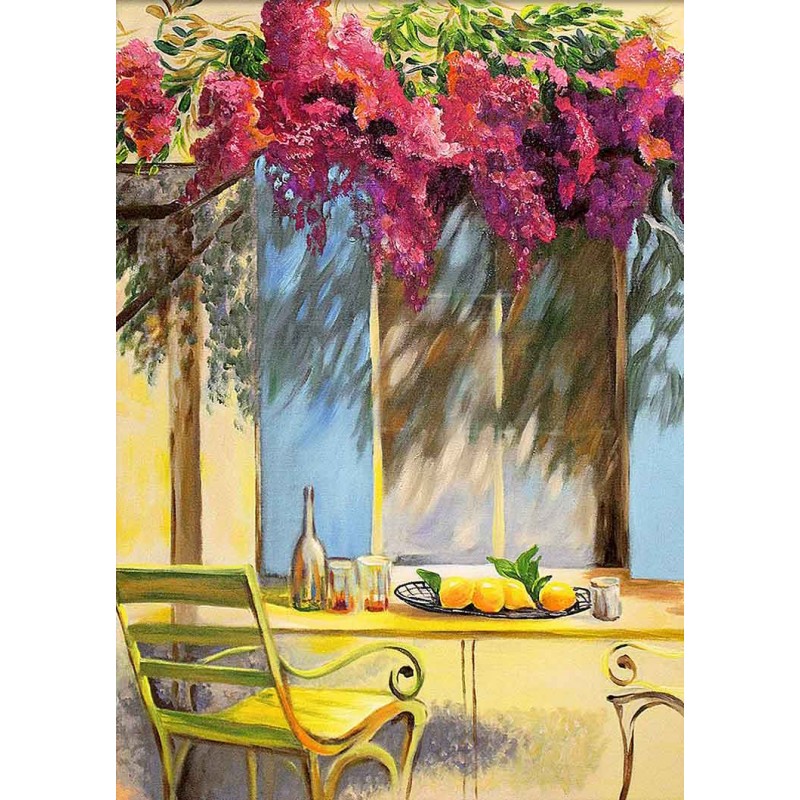  Obraz olejny ręcznie malowany 50x70cm Kawiarenka