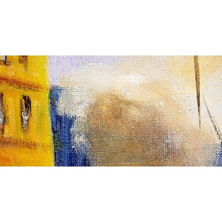 Obraz olejny ręcznie malowany Statki w porcie 60x90cm