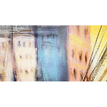  Obraz olejny ręcznie malowany Statki w porcie 60x90cm