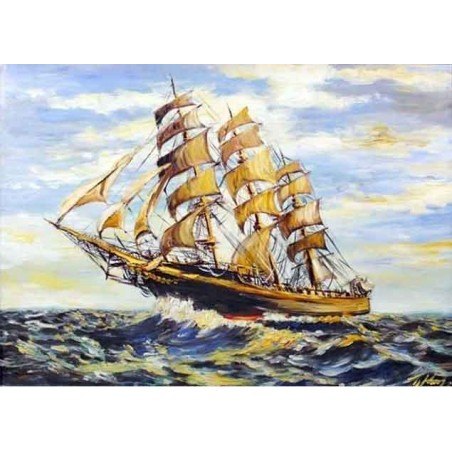  Obraz olejny ręcznie malowany Statek 60x90cm