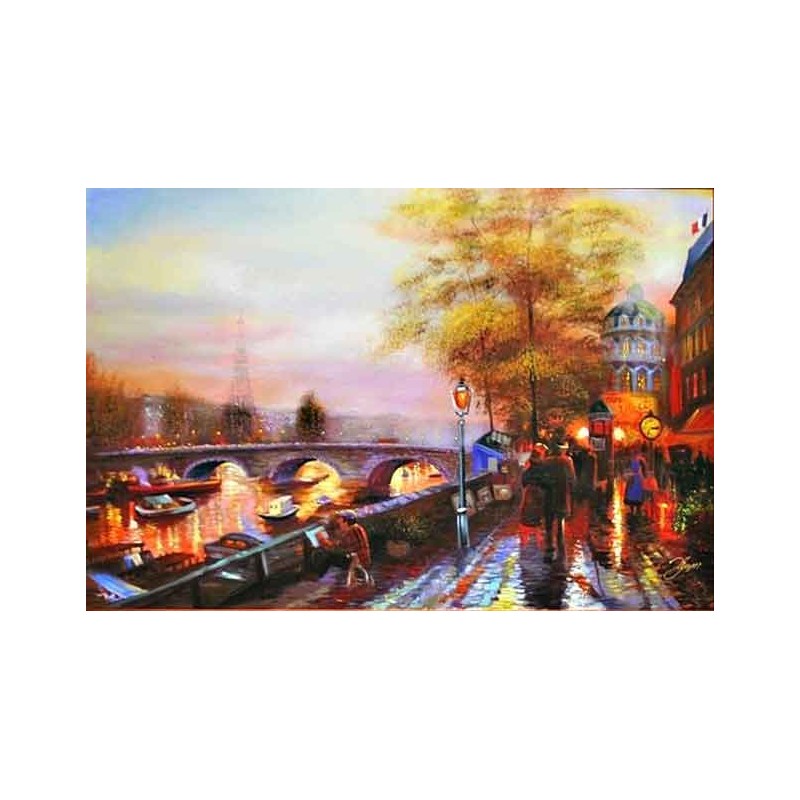  Obraz olejny ręcznie malowany Paryż 60x90cm