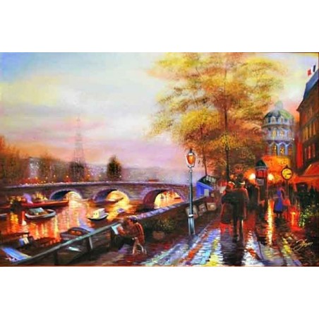  Obraz olejny ręcznie malowany Paryż 60x90cm
