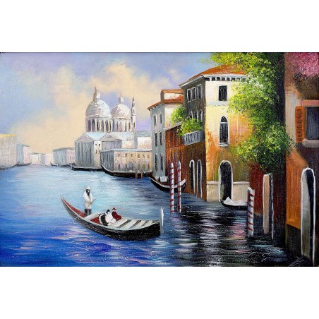  Obraz olejny ręcznie malowany 60x90cm Lazurowa Wenecja