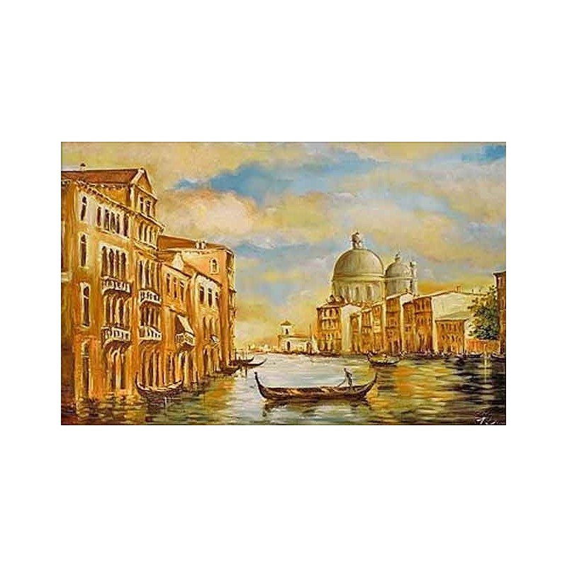  Obraz olejny ręcznie malowany 60x90cm Złoty poranek w Wenecji