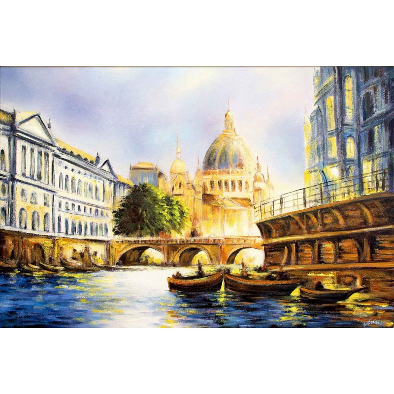  Obraz olejny ręcznie malowany 60x90cm Wenecja