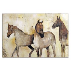  Obraz olejny ręcznie malowany 60x90cm Konie