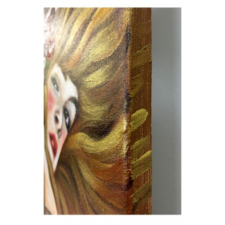 Obraz olejny ręcznie malowany na płótnie 90x90cm Gustav Klimt Węże wodne II kopia