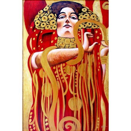  Obraz malowany Gustav Klimt Medycyna 60x90cm