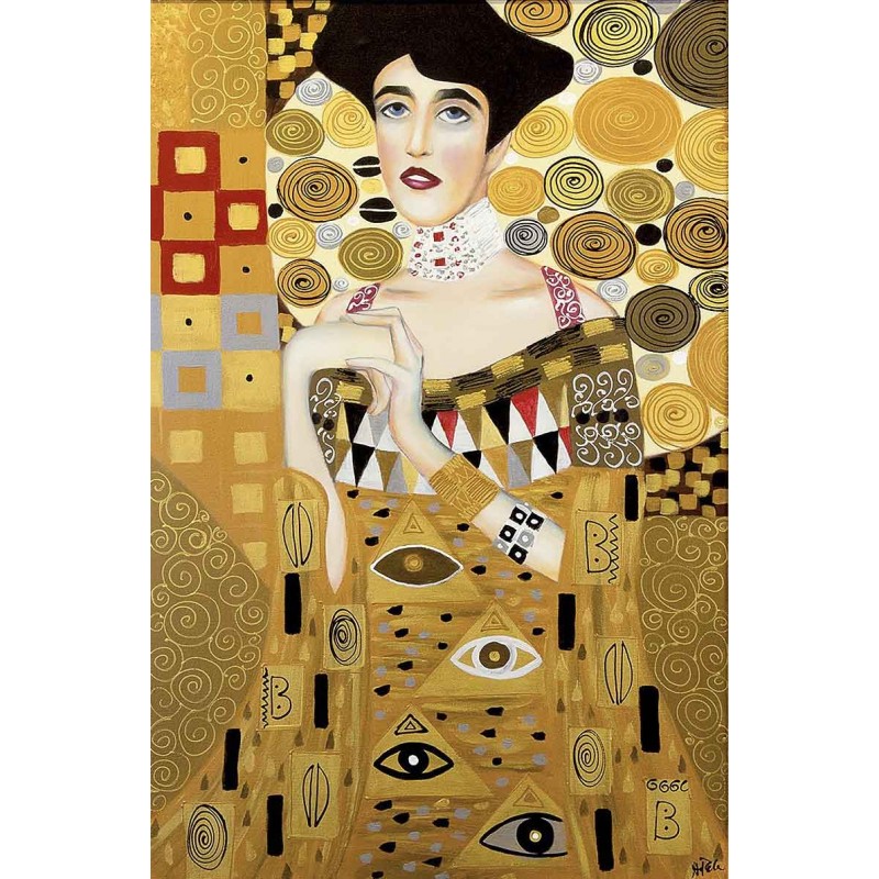  Obraz olejny ręcznie malowany Gustav Klimt Portret Adeli Bloch-Bauer 60x90cm