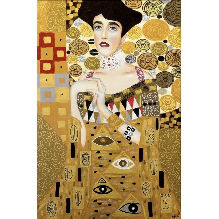  Obraz olejny ręcznie malowany Gustav Klimt Portret Adeli Bloch-Bauer 60x90cm