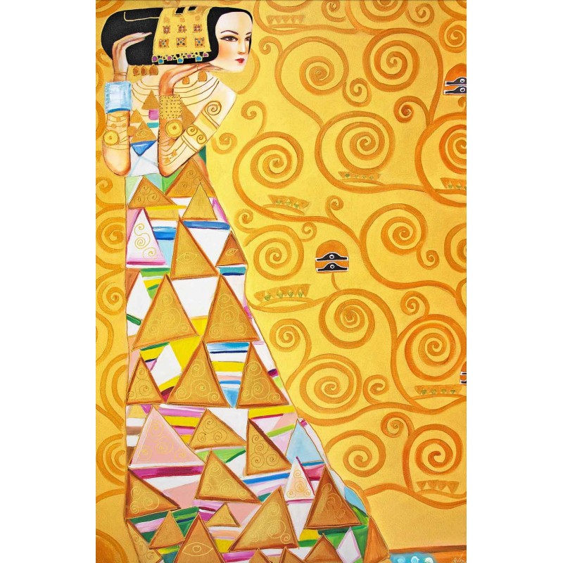  Obraz ręcznie malowany 60x90cm Gustav Klimt Drzewo życia