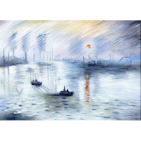  Obraz olejny ręcznie malowany Claude Monet Wschód słońca 50x70cm