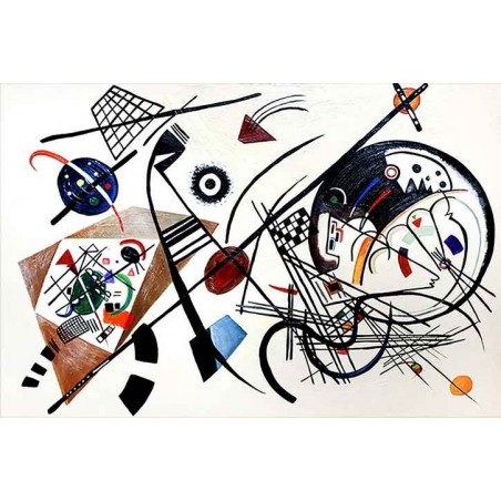  Obraz olejny ręcznie malowany 60x90cm Wassily Kandinsky Linia poprzeczna