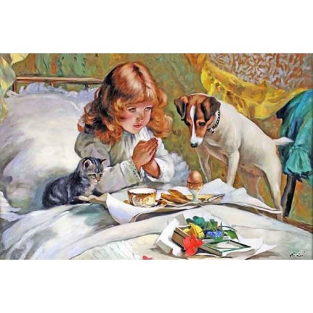  Obraz malowany Charles Burton Barber Niepewność 60x90cm