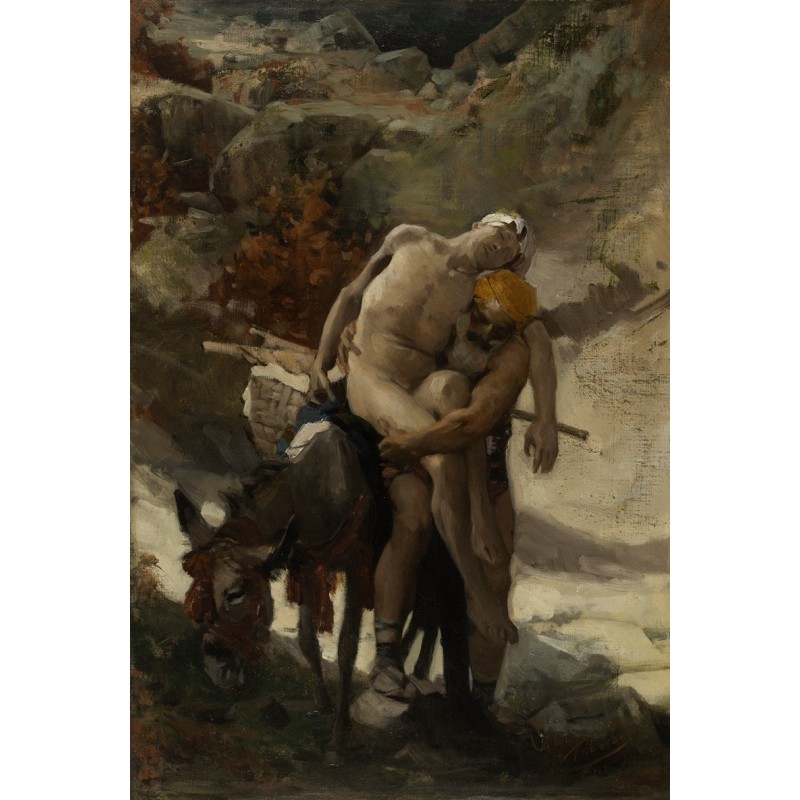  Obraz na płótnie 80x115cm Aime Morot Dobry Samarytanin