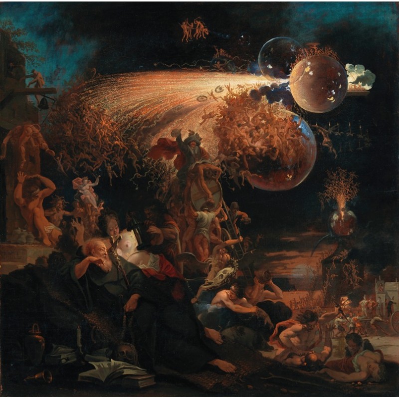 Obraz na płótnie 80x80cm Domenicus van Wijnen Kuszenie świętego Antoniego