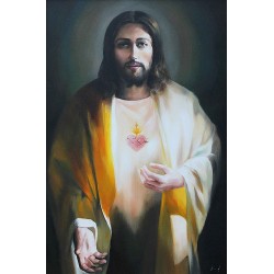  Obraz olejny ręcznie malowany 80x120cm Jezus Chrystus