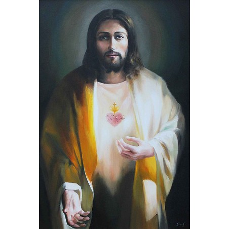  Obraz olejny ręcznie malowany 80x120cm Jezus Chrystus