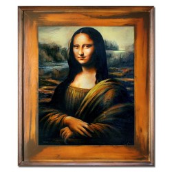  Obraz olejny ręcznie malowany na płótnie 66x76cm Leonardo da Vinci Mona Lisa kopia