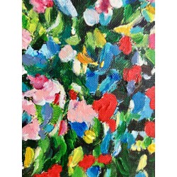  Obraz olejny ręcznie malowany Gustav Klimt Ogród wiejski ze słonecznikami 100x100cm