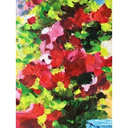  Obraz olejny ręcznie malowany 50x70cm Kolorowe kawiarnie w Paryżu