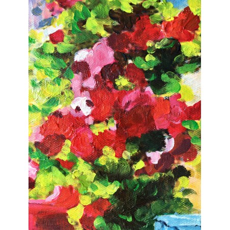 Obraz olejny ręcznie malowany 50x70cm Kolorowe kawiarnie w Paryżu